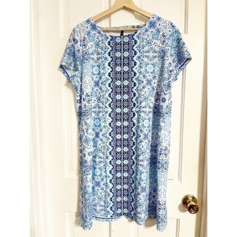 Aque et Sol Navy Print Dress
